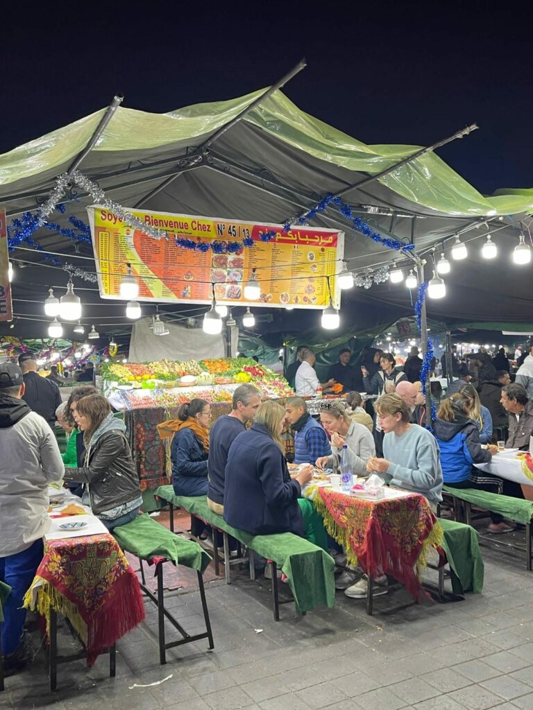 Marrakech food scene in Jamaa El fena square