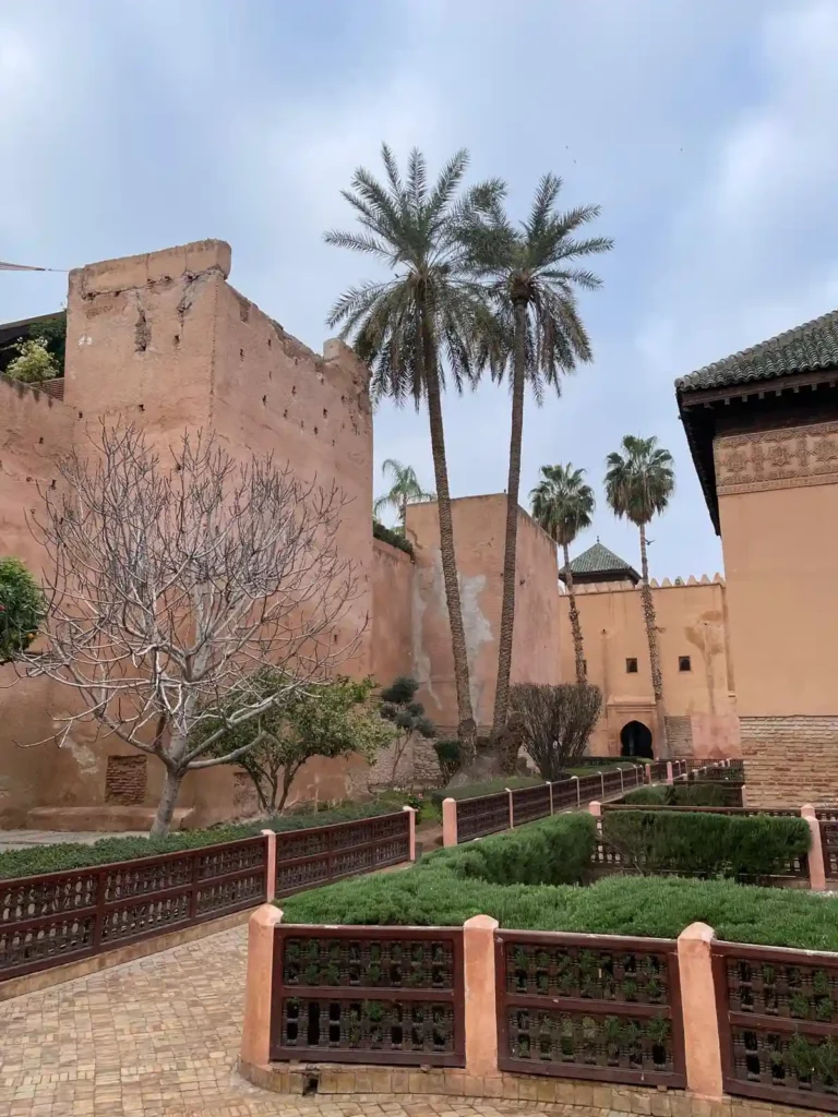 Saadian Tombs courtyard in marrakech
