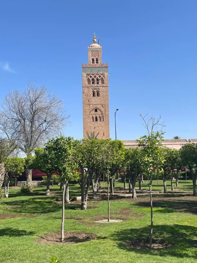 a garden near Koutoubia mosque marrakech